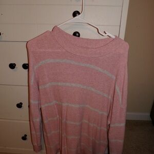 American Eagle Pink Ribbed Sweater
